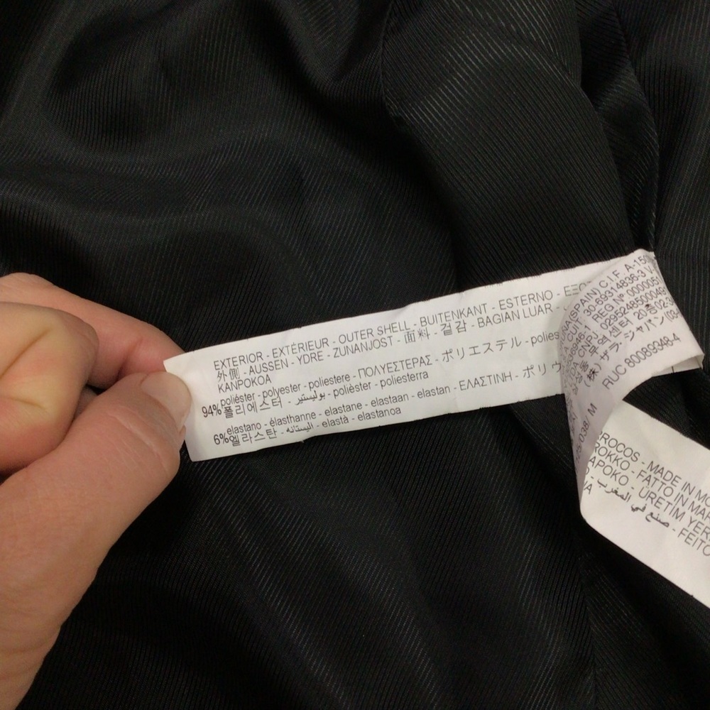 **Zara Basic Snakeskin Print Repitile Blazer Open Front Shoulder Pads M. 
I - Picture 7 of 8